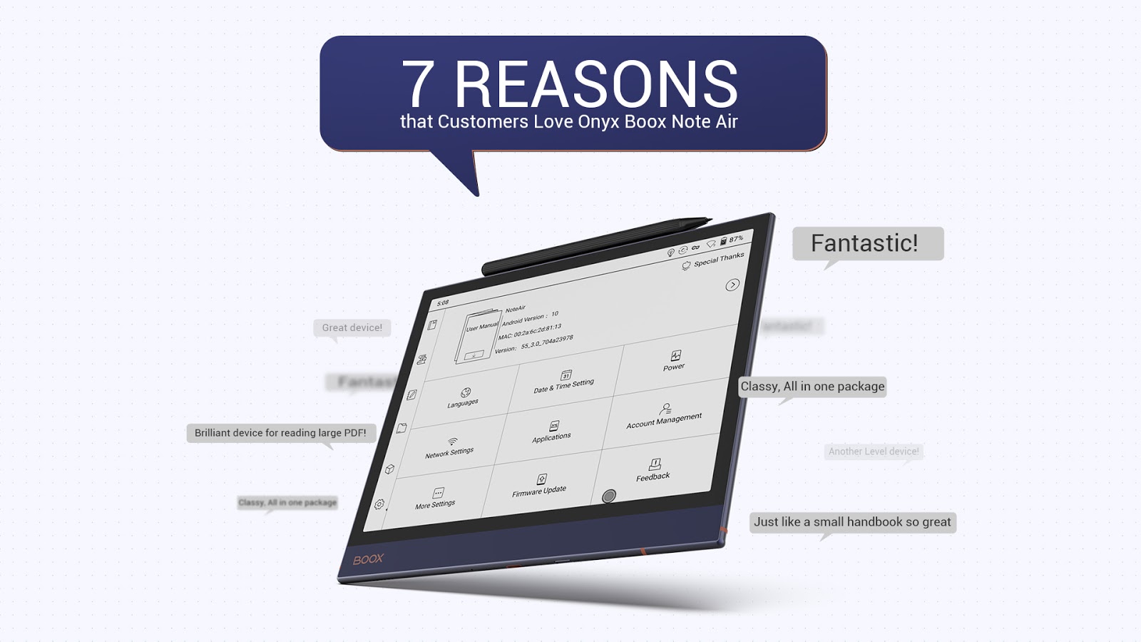7 lý do khách hàng mua Onyx Boox Note Air
