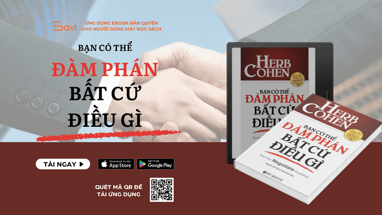 "Bạn có thể đàm phán bất cứ điều gì" ebook đã có trên Savi