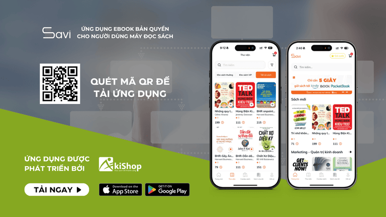 Savi - Ứng dụng ebook bản quyền cho người dùng máy đọc sách