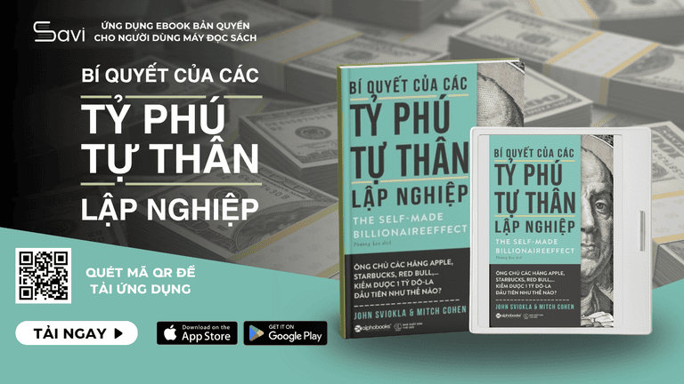 "Bí Quyết Của Các Tỷ Phú Tự Thân Lập Nghiệp" ebook đã có mặt trên Savi