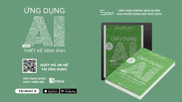 Cuốn Ứng dụng AI trong thiết kế hình ảnh ebook đã có trên Savi