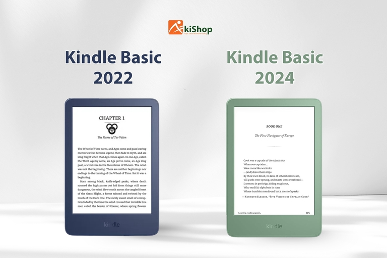 So sánh Kindle Basic 2022 & Kindle Basic 2024