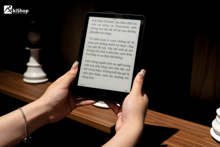 Màn hình Kindle hiển thị như trên giấy