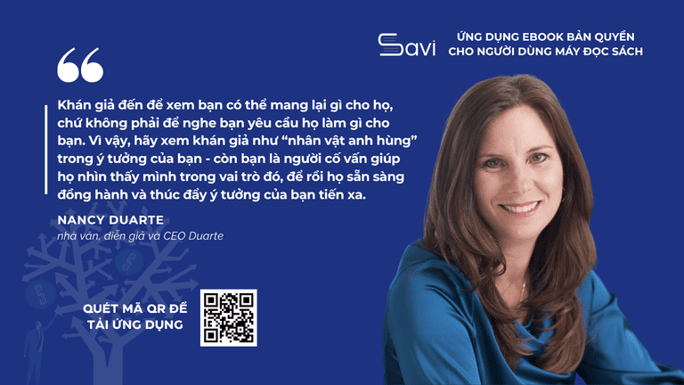 Nancy Duarte là chuyên gia về thuyết trình và storytelling và là CEO của Duarte. Inc