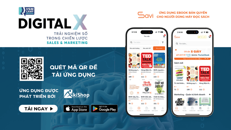 Savi - Ứng dụng ebook bản quyền cho người dùng máy đọc sách