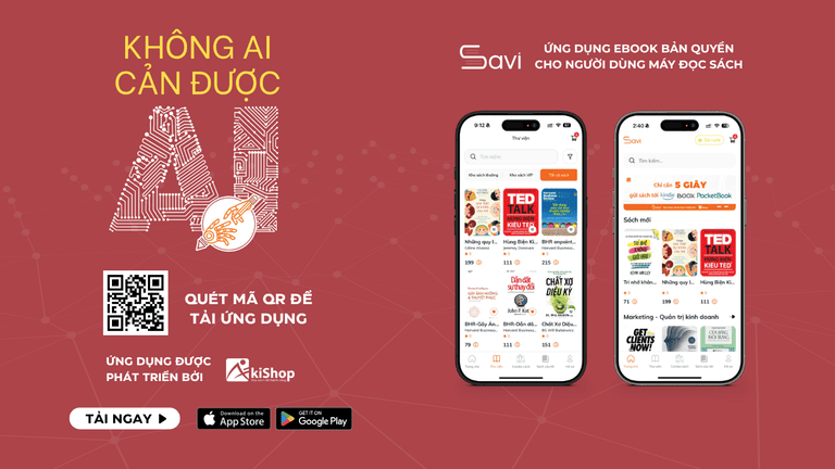 Savi - Ứng dụng ebook bản quyền cho người dùng máy đọc sách
