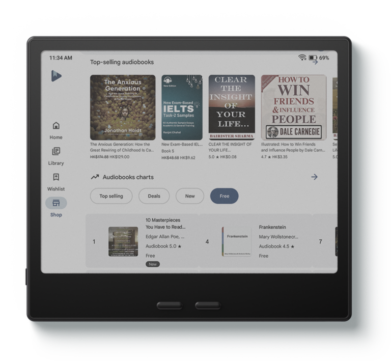 Tính năng nghe sách nói và kết nối Bluetooth