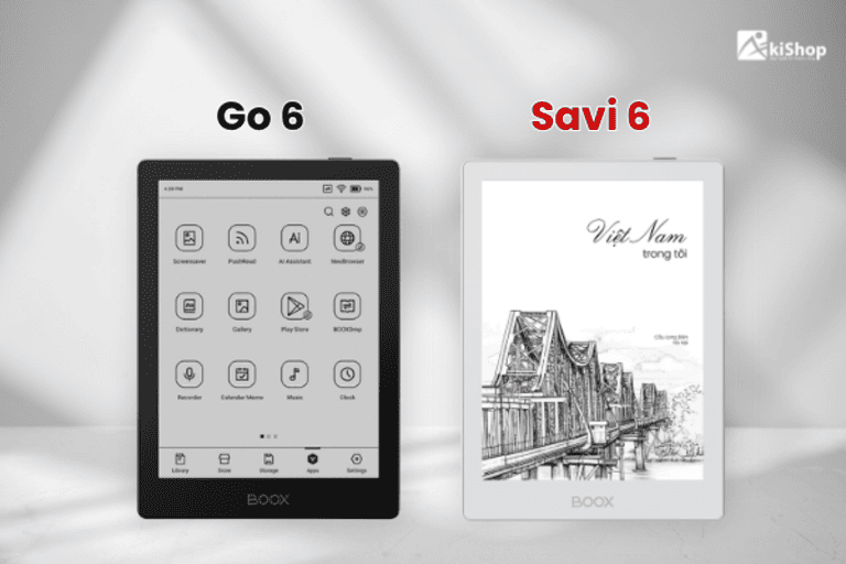 Máy đọc sách Savi 6 và Boox Go 6