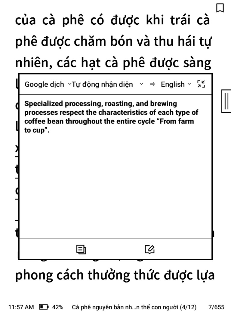 Tính năng tra từ điển trên máy đọc sách