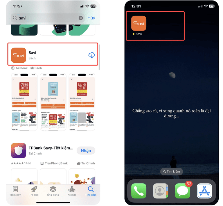 Tải phần mềm Savi trên IOS