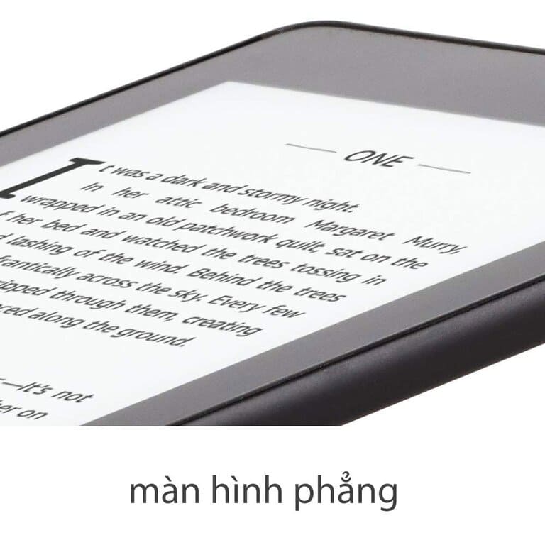 Màn hình kính phẳng và thiết kế của Kindle Paperwhite 4 